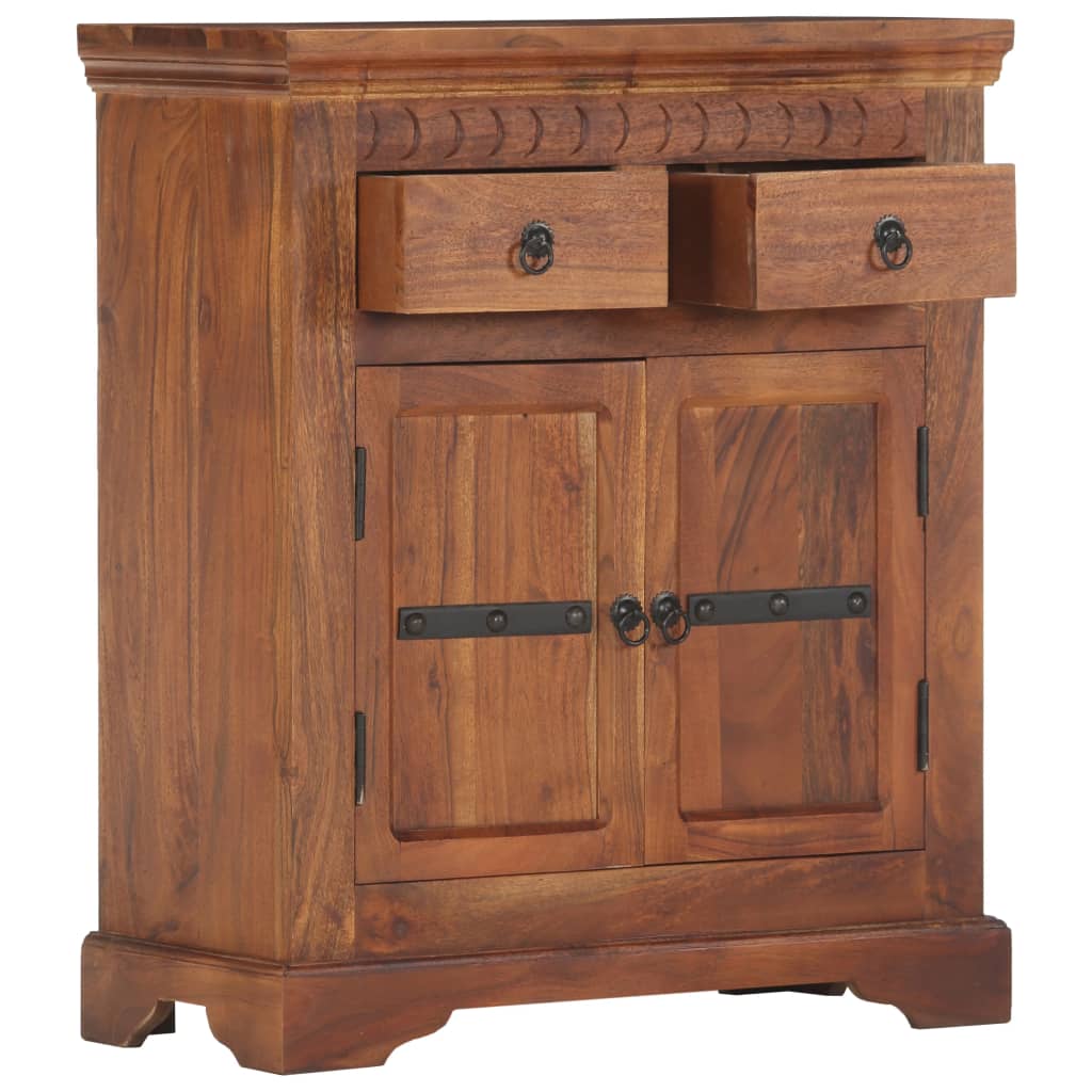 Aparador De Madera Maciza De Acacia 63x30x75 Cm_1