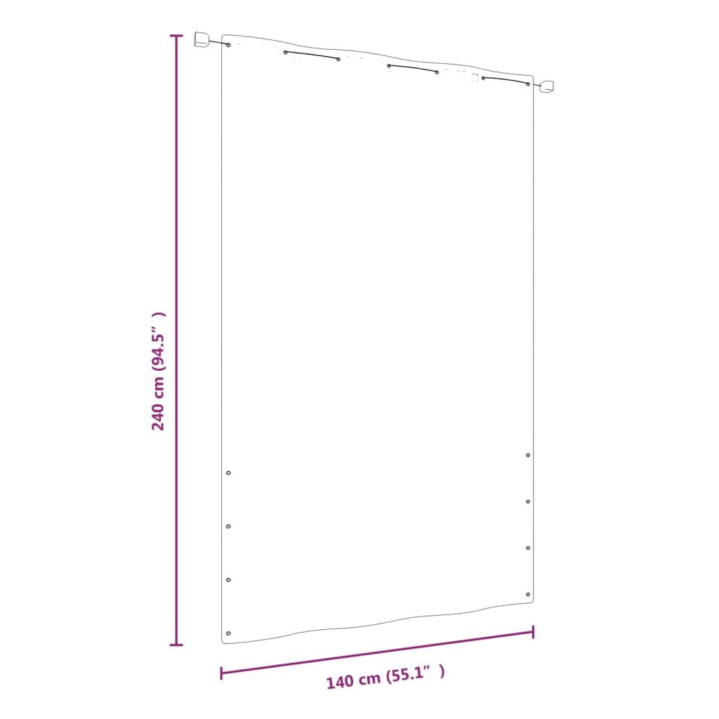 Vidaxl Toldo Pantalla Para Balcón De Tela Oxford Negro 140x240 Cm_4