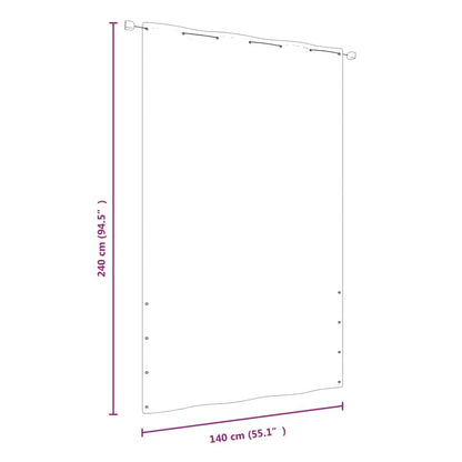 Vidaxl Toldo Pantalla Para Balcón De Tela Oxford Negro 140x240 Cm_2