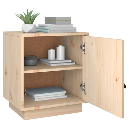 Mesita De Noche Madera Maciza De Pino 40x34x45 Cm_3