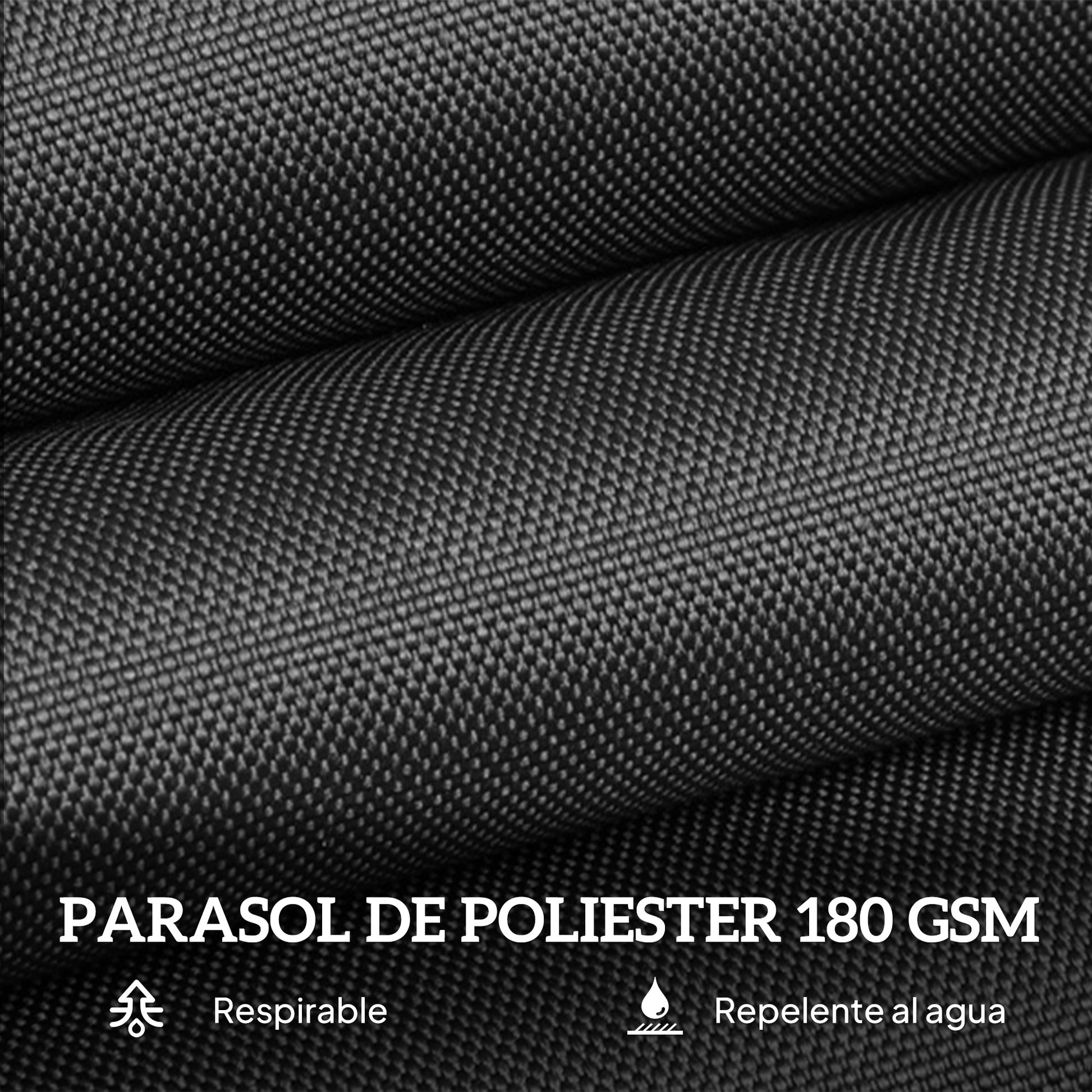 Outsunny Sombrilla Doble Extragrande 4,6x2,7 M Protección Solar Con Manivela_5