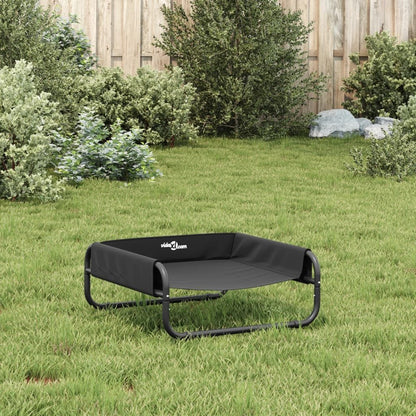 Vidaxl Cama Elevada Para Perros Tela Oxford Y Acero Gris Antracita_3