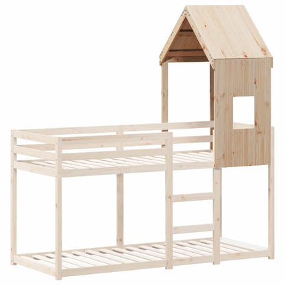 Techo De Cama Infantil Madera Maciza Pino 60x99x139,5 Cm_2