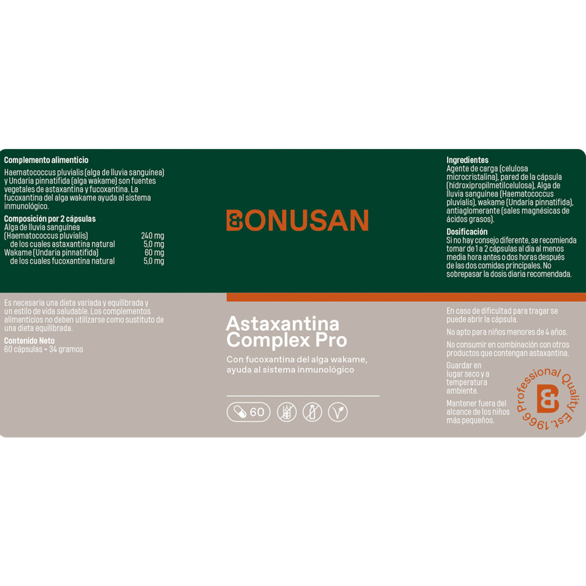 Bonusan Astaxantina Complex Pro 60 comprimidos