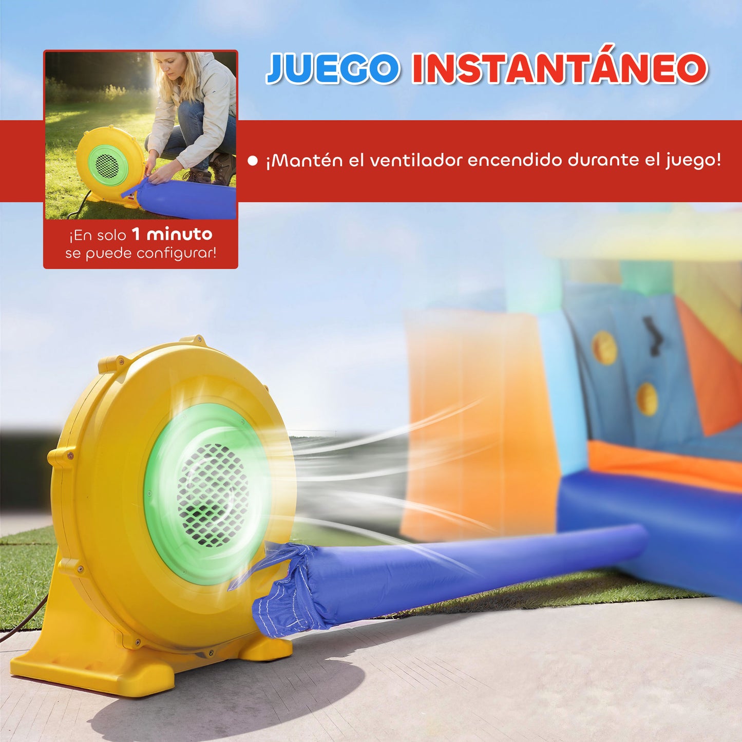 Aiyaplay Castillo Hinchable Acuático Con Soplador 550w 9 En 1 Tobogán Escalada_5