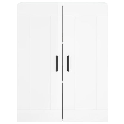Aparador Alto Madera Contrachapada Blanco Brillo 69,5x34x180 Cm_5