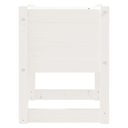 Jardinera 2 Unidades Madera Maciza De Pino Blanco 40x40x52,5 Cm_5