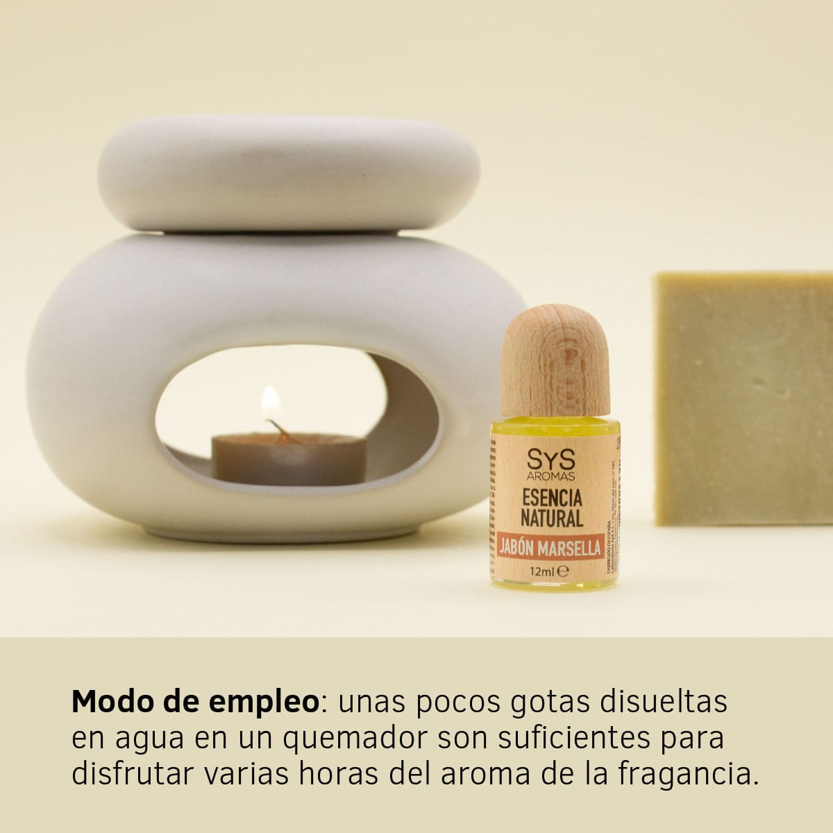 Esencia Natural Jabón de Marsella SYS Aromas 12 ml | Aroma Fresco y Limpio | Para Quemadores y Humidificadores_1