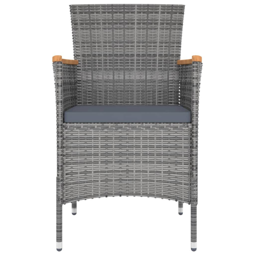 Vidaxl Juego De Comedor De Jardín 11 Piezas Con Cojines Gris_3