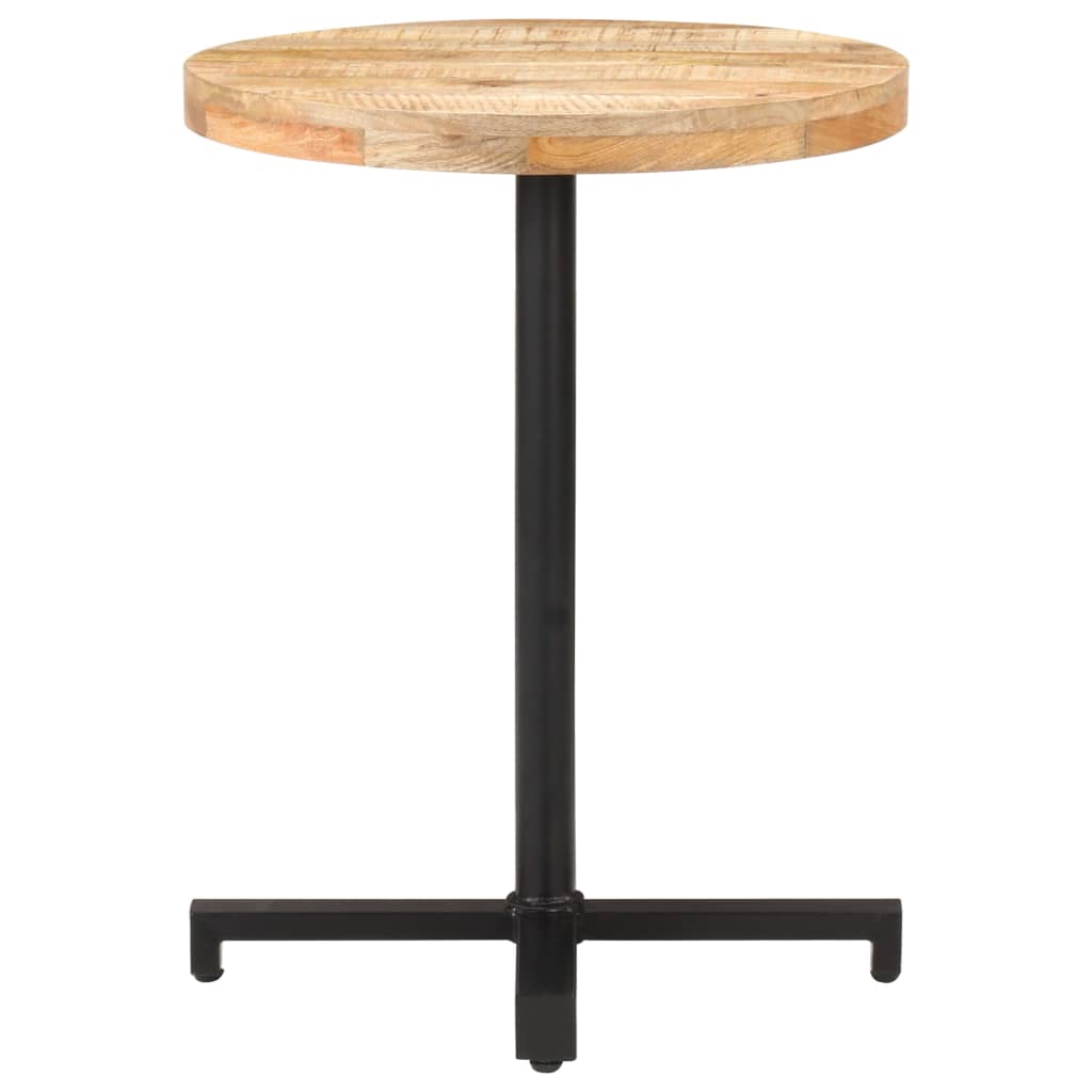 Mesa De Bistró Redonda Madera De Mango Rugosa Ø60x75 Cm_0
