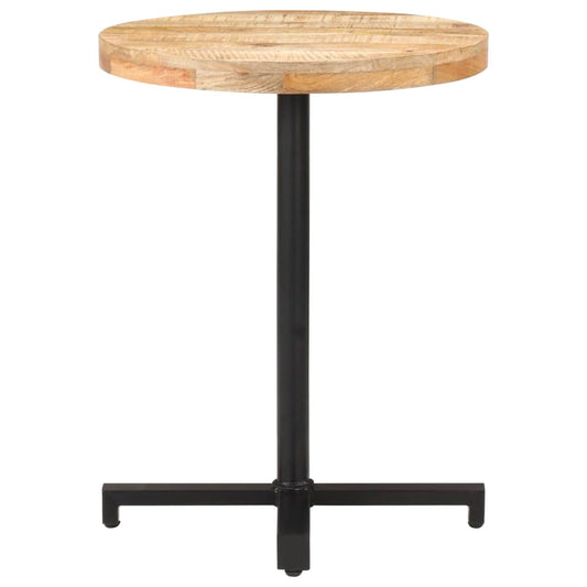Mesa De Bistró Redonda Madera De Mango Rugosa Ø60x75 Cm_0