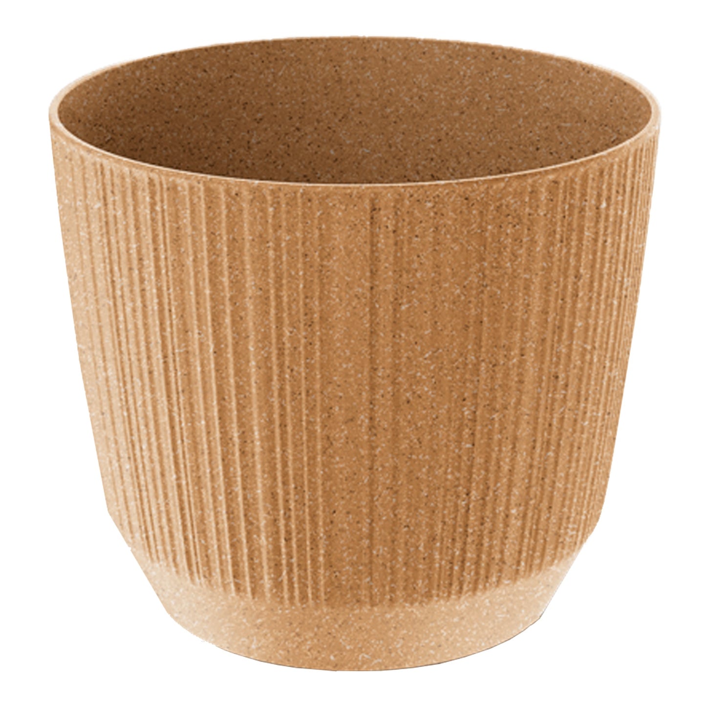 Macetero Color Ocre,sin Depósito , Colección Ryfo Eco De 14,6 X 14,6 X 12,6 Cm, Capacidad De L._0