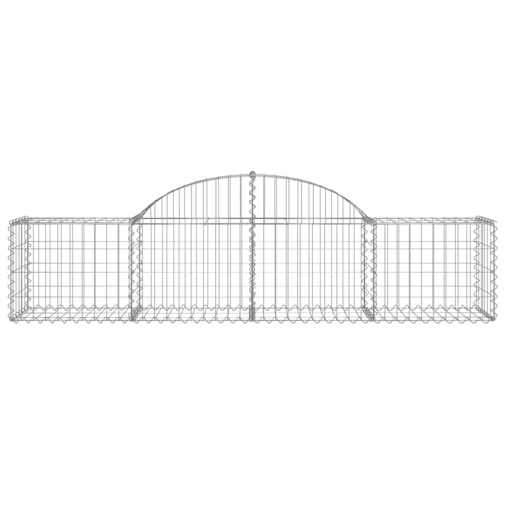 Cestas De Gaviones 25 Uds Forma De Arco Hierro 200x50x40/60 Cm_3