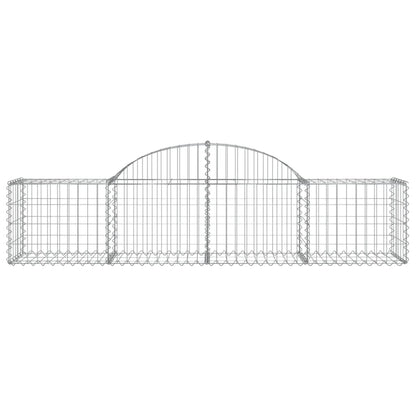 Cestas De Gaviones 12 Uds Forma De Arco Hierro 200x50x40/60 Cm_3