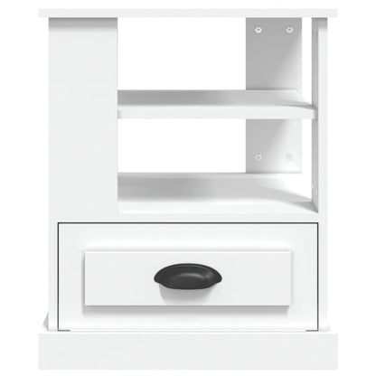 Mesa Auxiliar Madera Contrachapada Blanco 50x50x60 Cm_4