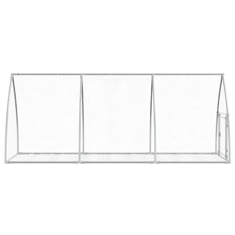 Vidaxl Conejera Acero Galvanizado Plateado 300x105x120 Cm_5