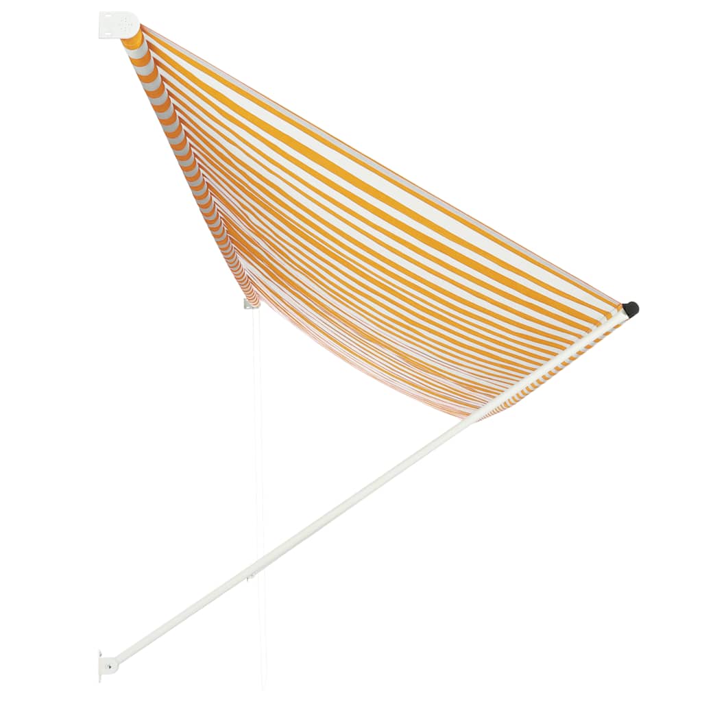 Toldo Retráctil 400x150 Cm Amarillo Y Blanco_2