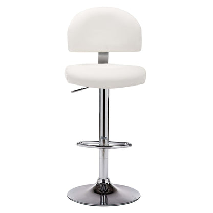 Taburete De Cocina Cuero Sintético Blanco_0