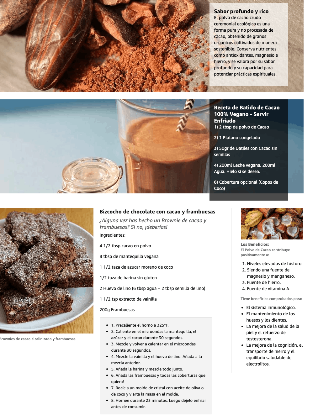 Cacao En Polvo Bio - 1kg | Cacao Puro Ecológico Vegano Para Repostería Y Bebidas, Sin Azúcares Añadidos_4