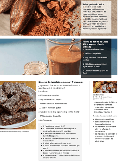 Cacao En Polvo Bio - 1kg | Cacao Puro Ecológico Vegano Para Repostería Y Bebidas, Sin Azúcares Añadidos_4