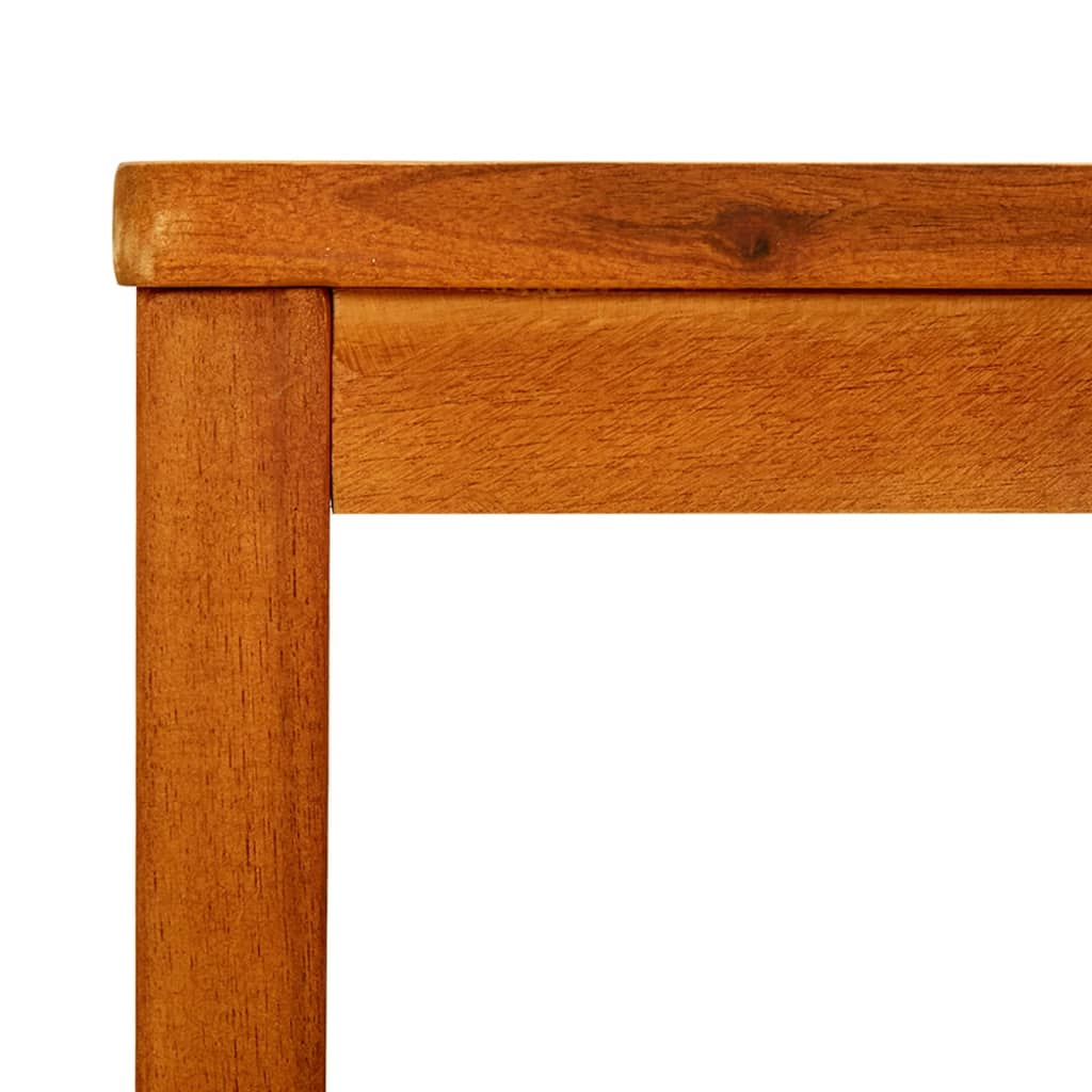 Mesa De Centro De Madera Maciza De Acacia 60x60x45 Cm_4