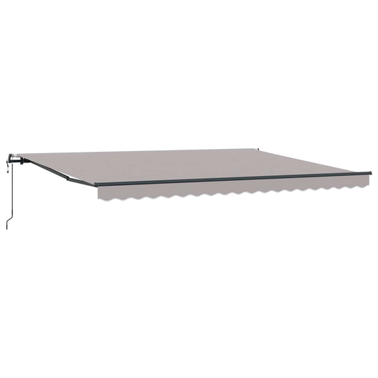 Toldo Retráctil Gris Claro 450 X 350 Cm Tela Y Aluminio_0