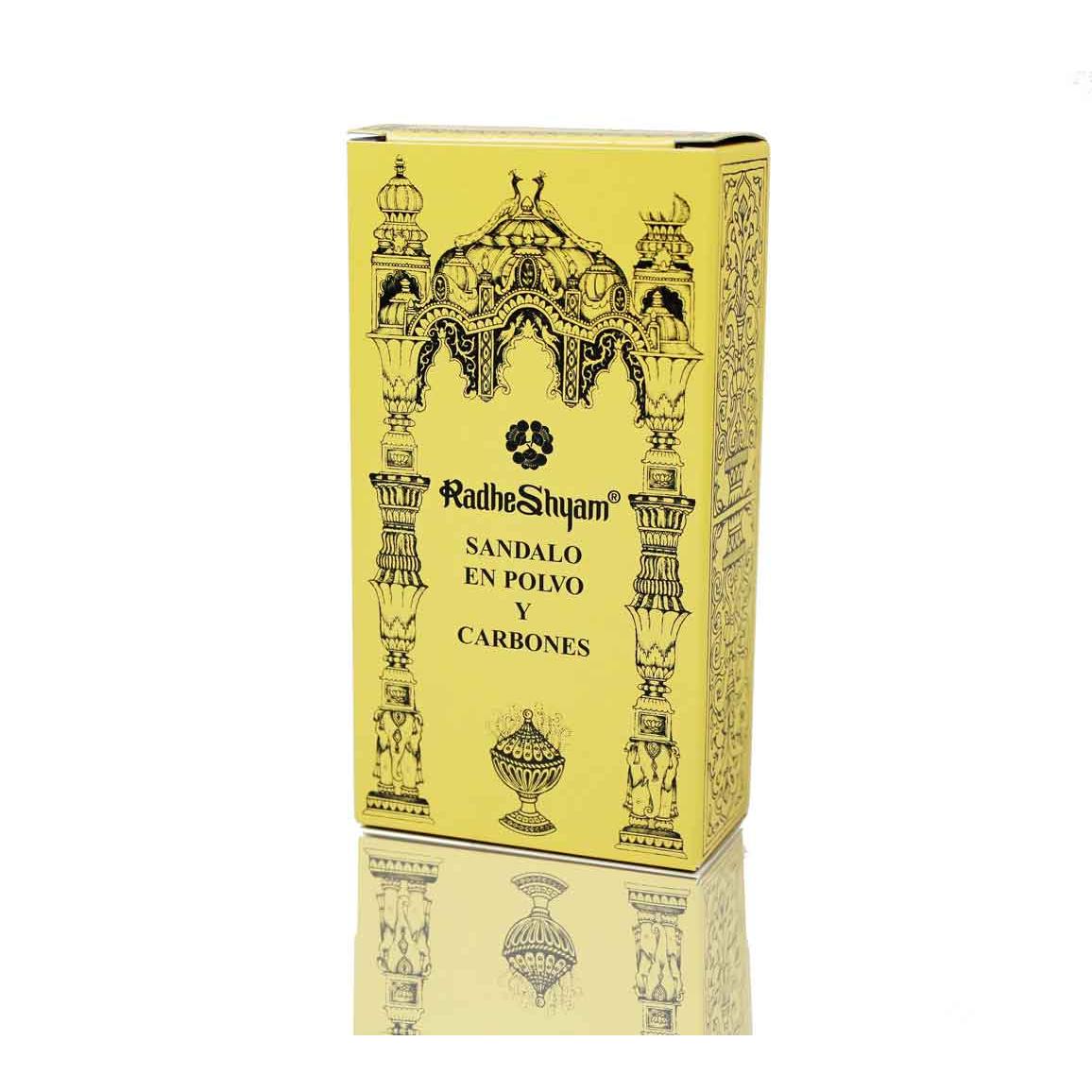 Incienso Sandalo En Polvo Y Carbones Radhe 100 Gr Radhe