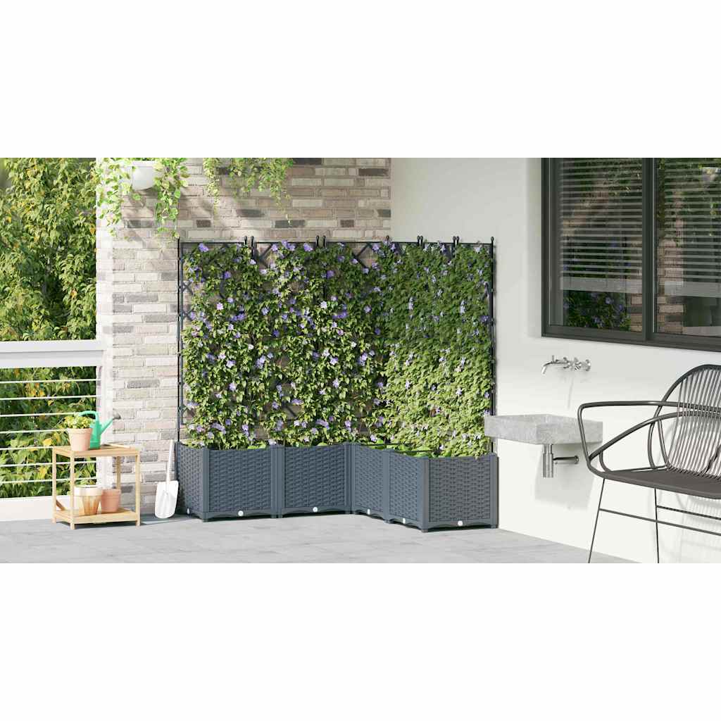 Macetero De Jardín 5 Uds. Gris Claro 120 X 120 X 143 Cm Pp_3