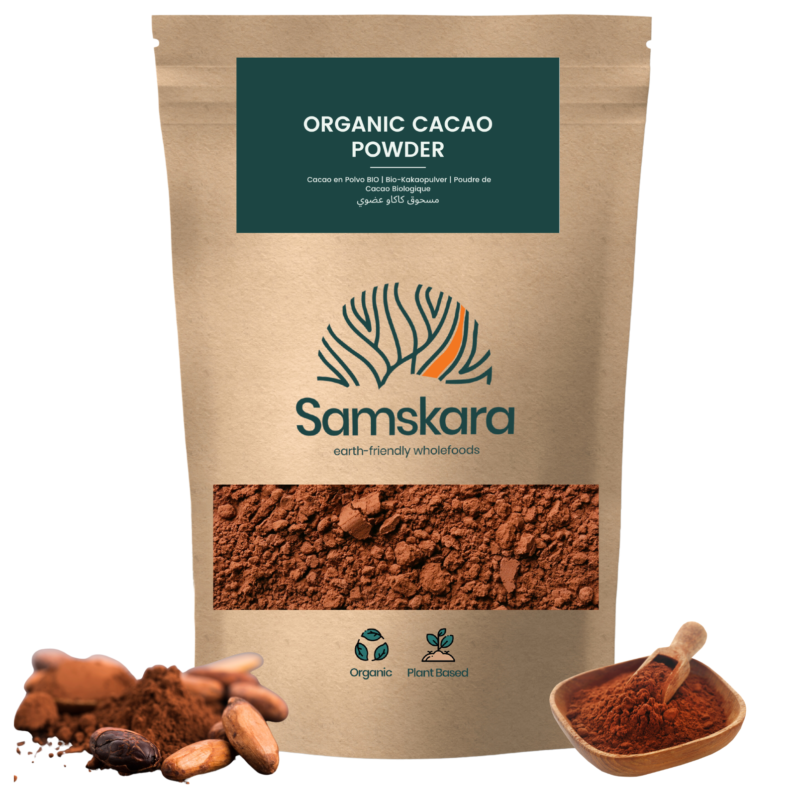 Cacao En Polvo Bio - 1kg | Cacao Puro Ecológico Vegano Para Repostería Y Bebidas, Sin Azúcares Añadidos_0