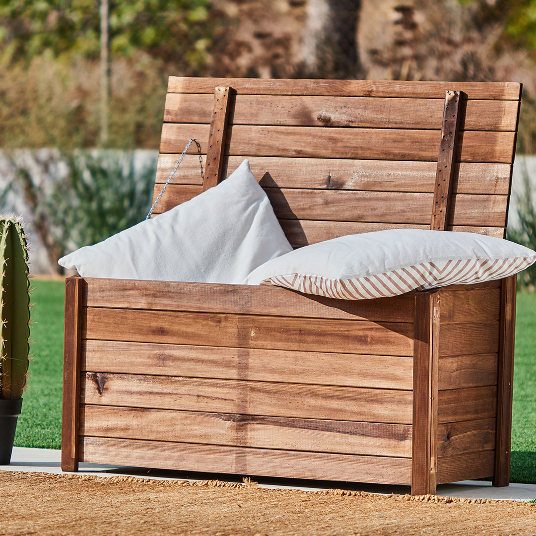 Baúl De Madera Trunkbox: Almacenaje Perfecto Para Jardín 1x0,5x0,6 M / Multicolor_0