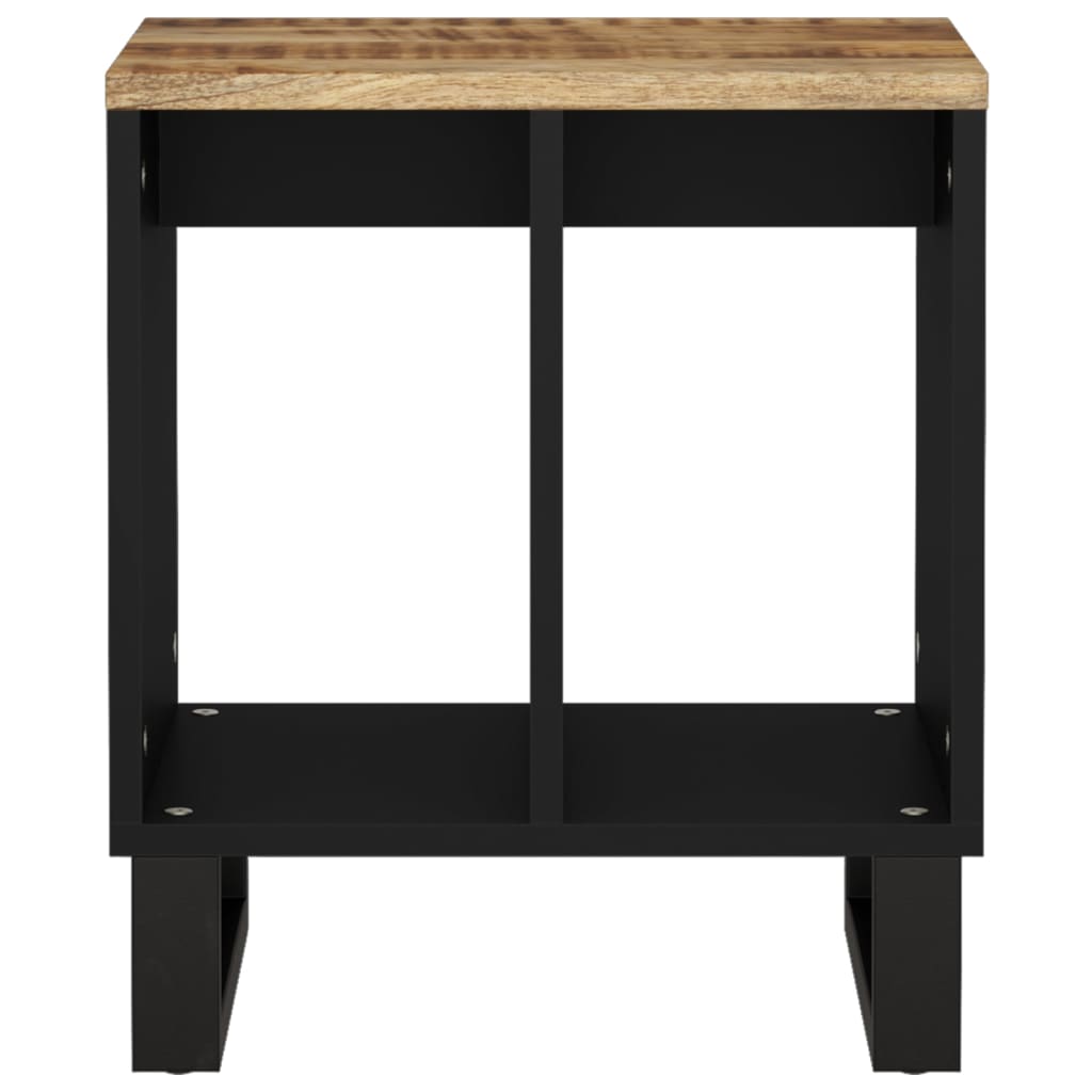 Mesa Auxiliar Madera Maciza Mango Y Tecnológica 40x31x46 Cm_2