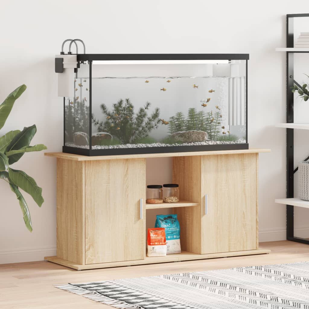 Vidaxl Soporte Para Acuario De Roble Sonoma 121x41x58 Cm De Madera De Ingeniería_1
