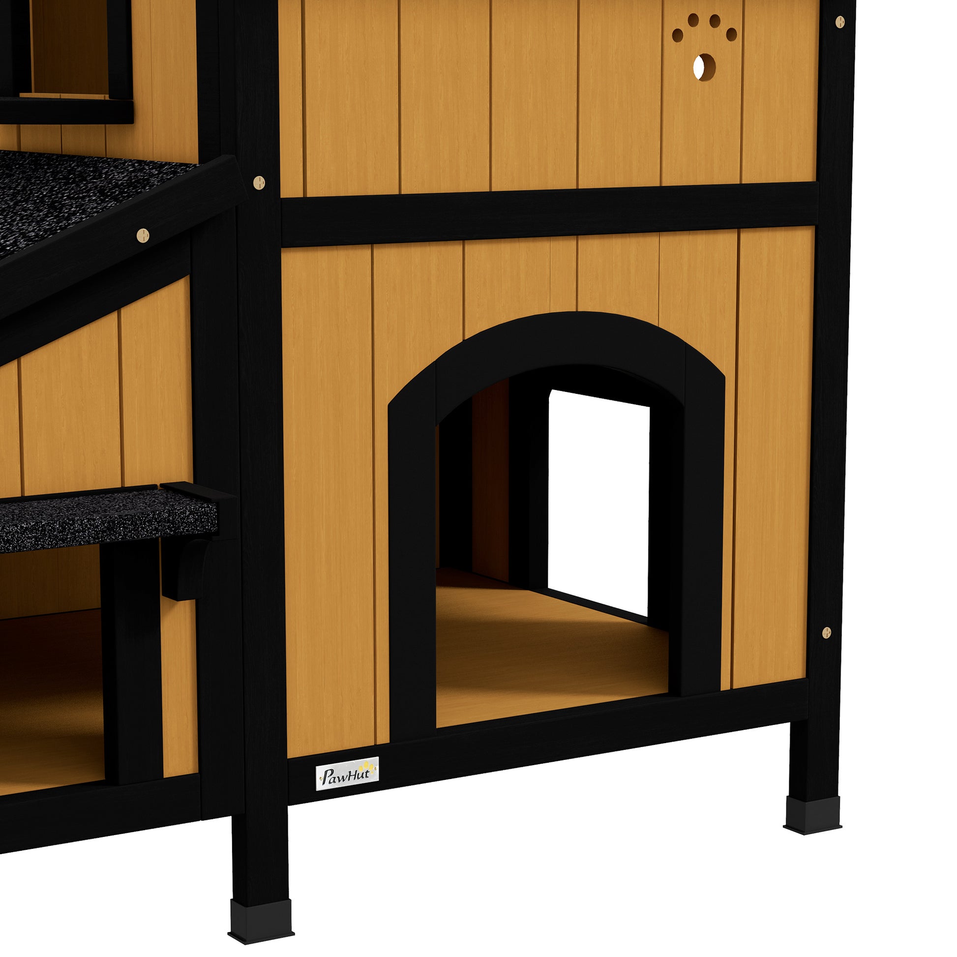 Pawhut Casa Para Gatos De Madera Con Macetero 96x65x85_4