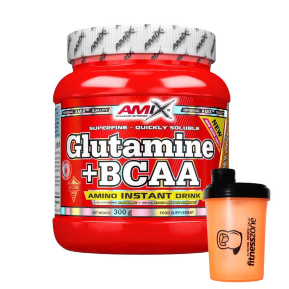 Glutamine + Bcaa 300 Gr + ¡shaker Fitnesszone De Regalo! Frutas