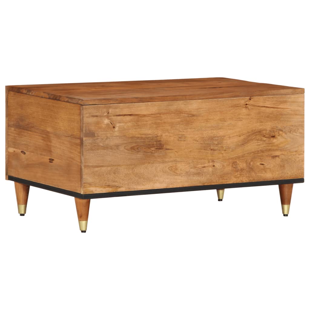 Mesa De Centro De Madera Maciza De Mango 80x50x40 Cm_3