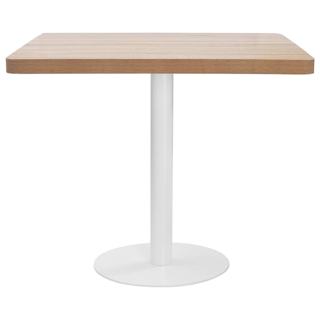 Mesa De Bistró Mdf Marrón Claro 80x80 Cm_0