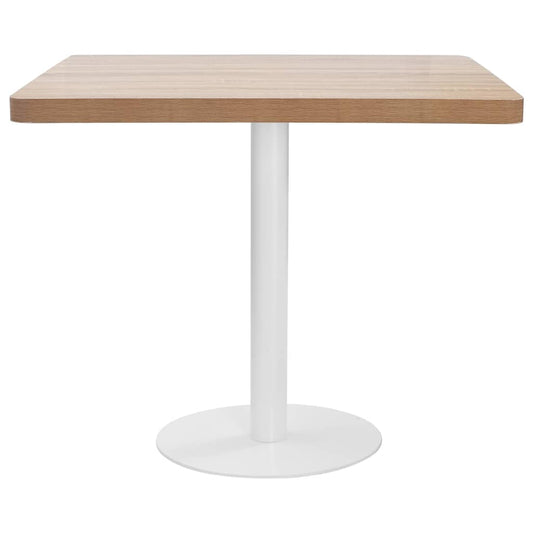 Mesa De Bistró Mdf Marrón Claro 80x80 Cm_0