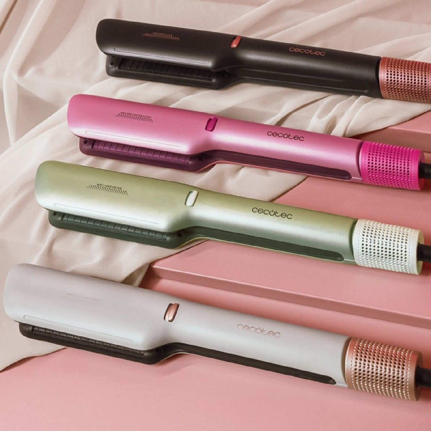 Cecotec Plancha De Pelo Con Aire Air Lisse Olive. 600w, Protege El Cabello, Tecnología Iónica, Keratina Y Aceite De Argá_3