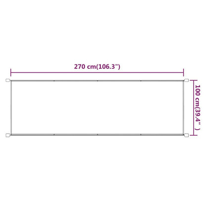 Vidaxl Toldo Vertical Terracota Tela Oxford 100x270 Cm_2