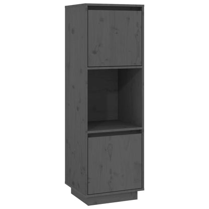 Aparador Alto De Madera Maciza De Pino Gris 38x35x117 Cm / Vetonek_5