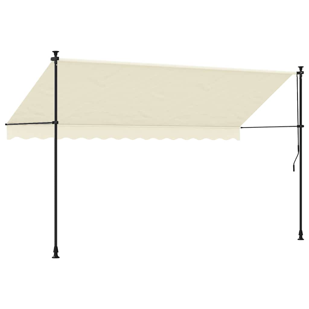 Toldo Retráctil De Tela Y Acero Crema 350x150 Cm_3