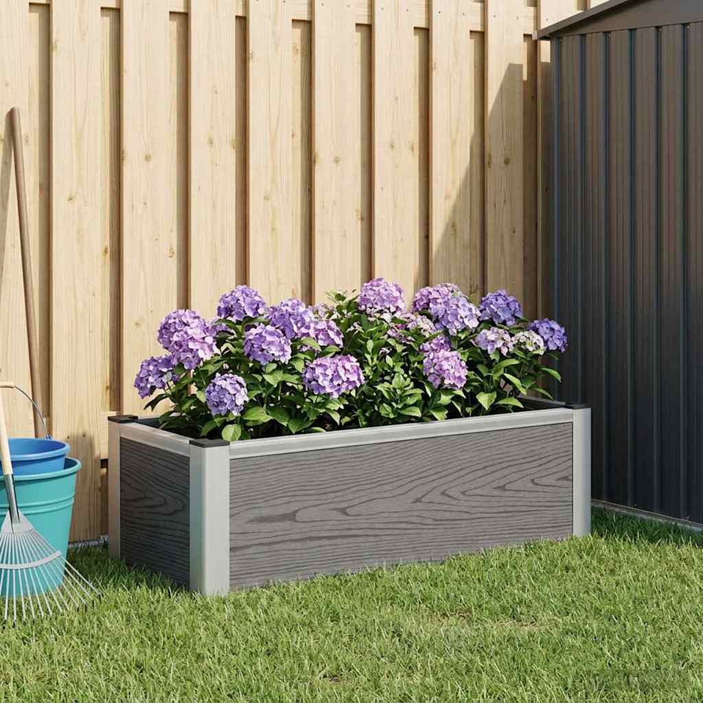 Arriate Elevado Gris 75 X 30 X 22 Cm Wpc Y Aluminio_1