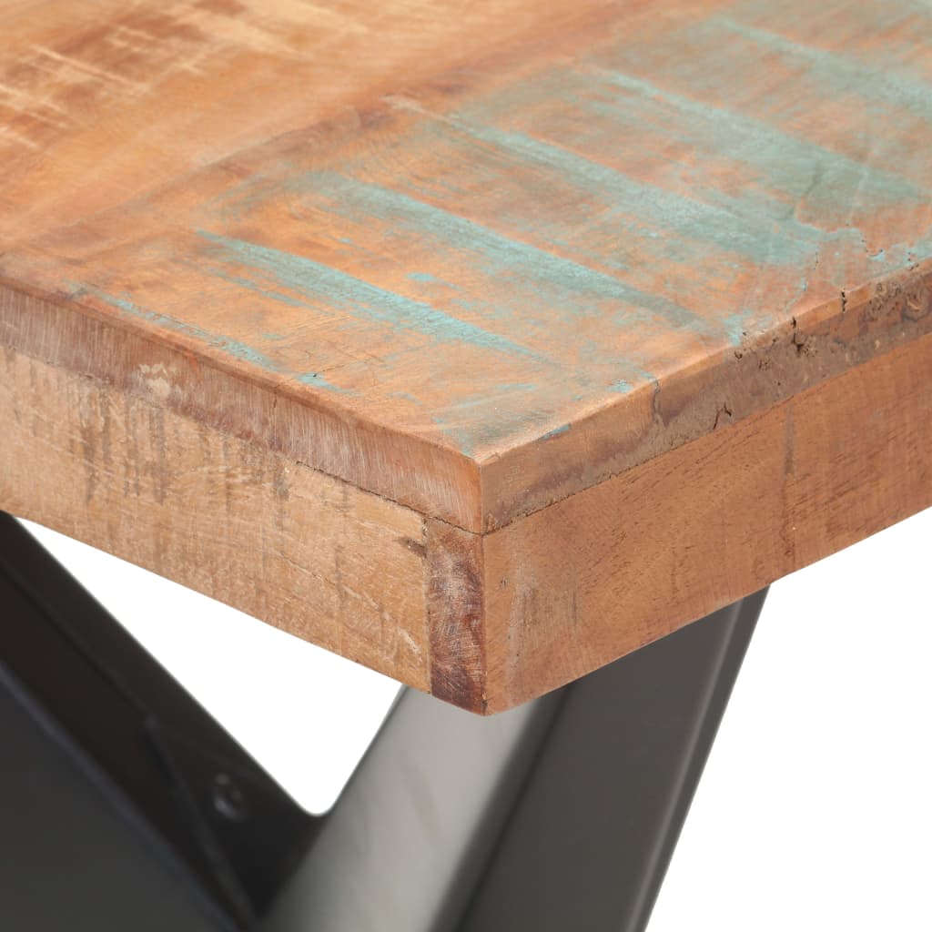 Mesa De Comedor Madera Maciza Reciclada 120x60x76 Cm_3