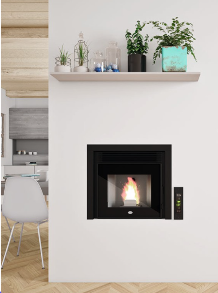 Eva Calòr Leonardo 901680700 Inserto De Pellet Acabado Negro_0