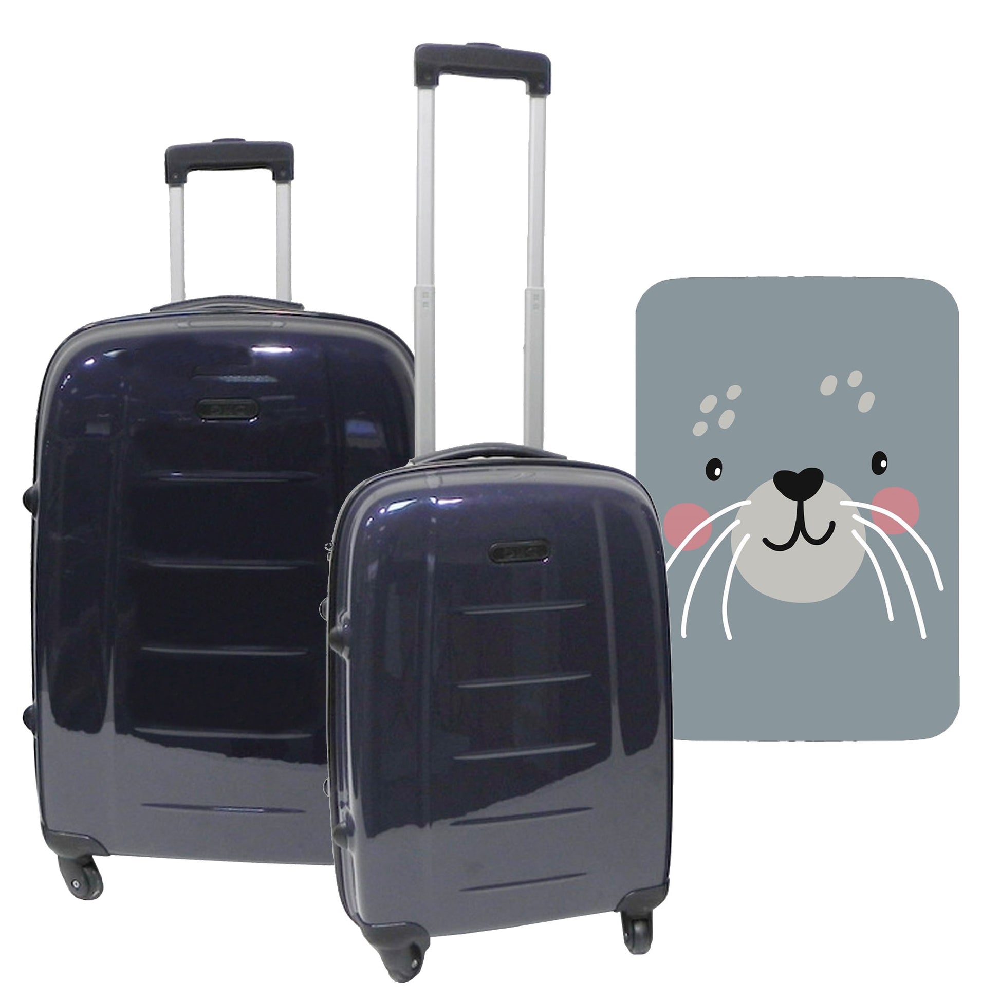 Set De 2 Maletas Trolleys Con Funda Protectora'cutie Cat'