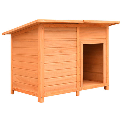 Caseta Para Perros Madera Maciza Pino Y Abeto 120x77x86 Cm_1