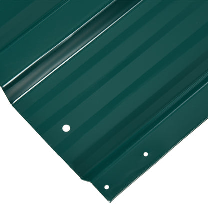 Outsunny Juego De 12 Paneles Para Tejado De Acero Galvanizado 129x45cm Verde_3
