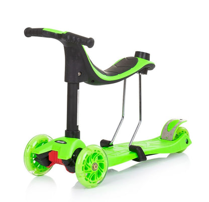 Patinete Infantil 3 En 1 Multi Plus Con Asiento Y Mango Parental Green_2