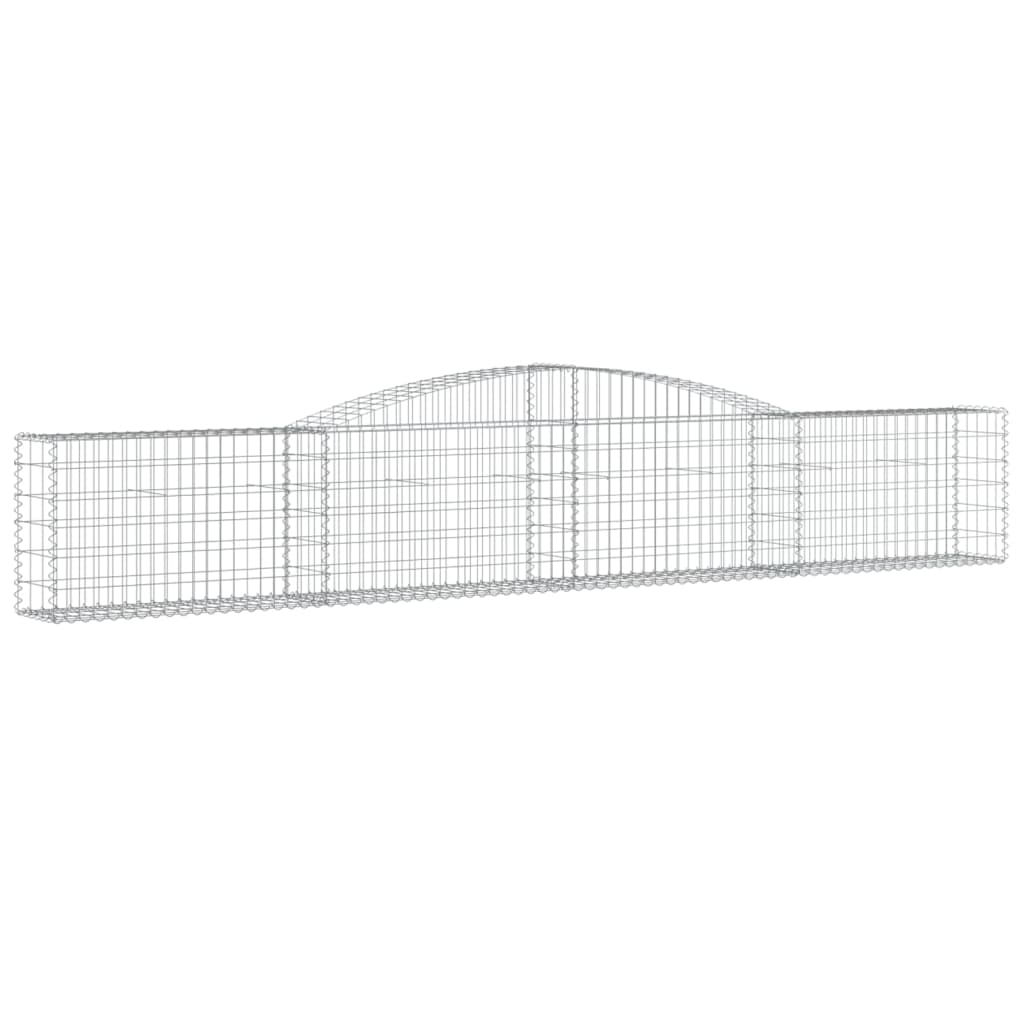 Cestas De Gaviones 5 Uds Forma De Arco Hierro 400x30x60/80 Cm_2