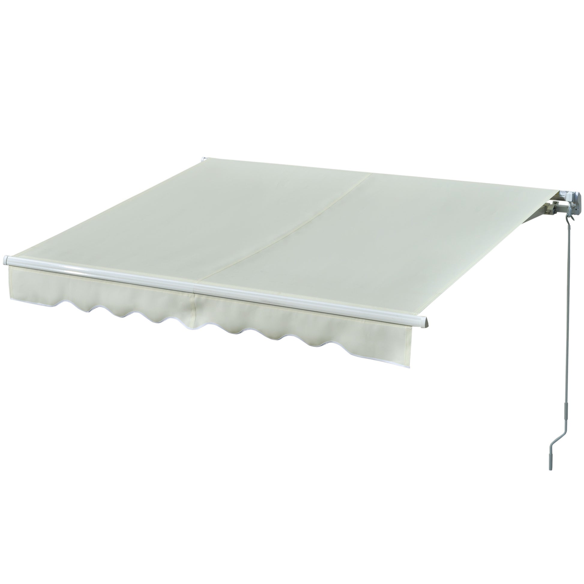 Outsunny Toldo Manual Retráctil Con Manivela 250x200 Cm Aluminio Ajustable_0